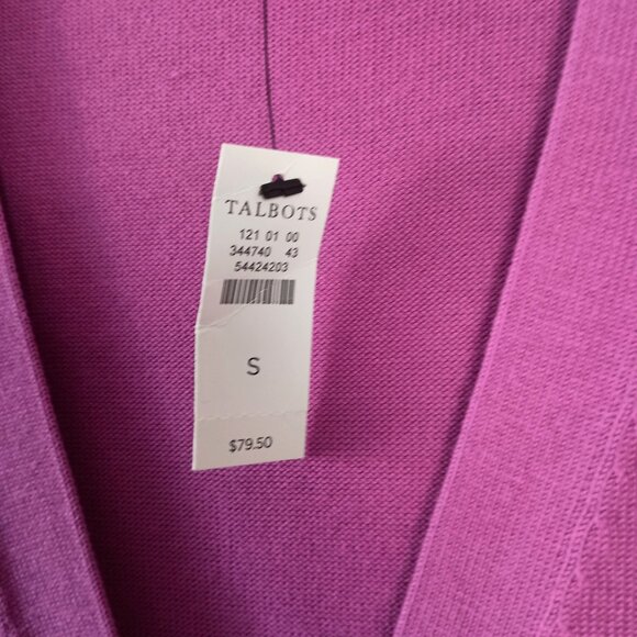 Talbots Women’s Girlfriend Cardigan Sweater S NWT Fuchsia Soft Knit Casual - Picture 3 of 8